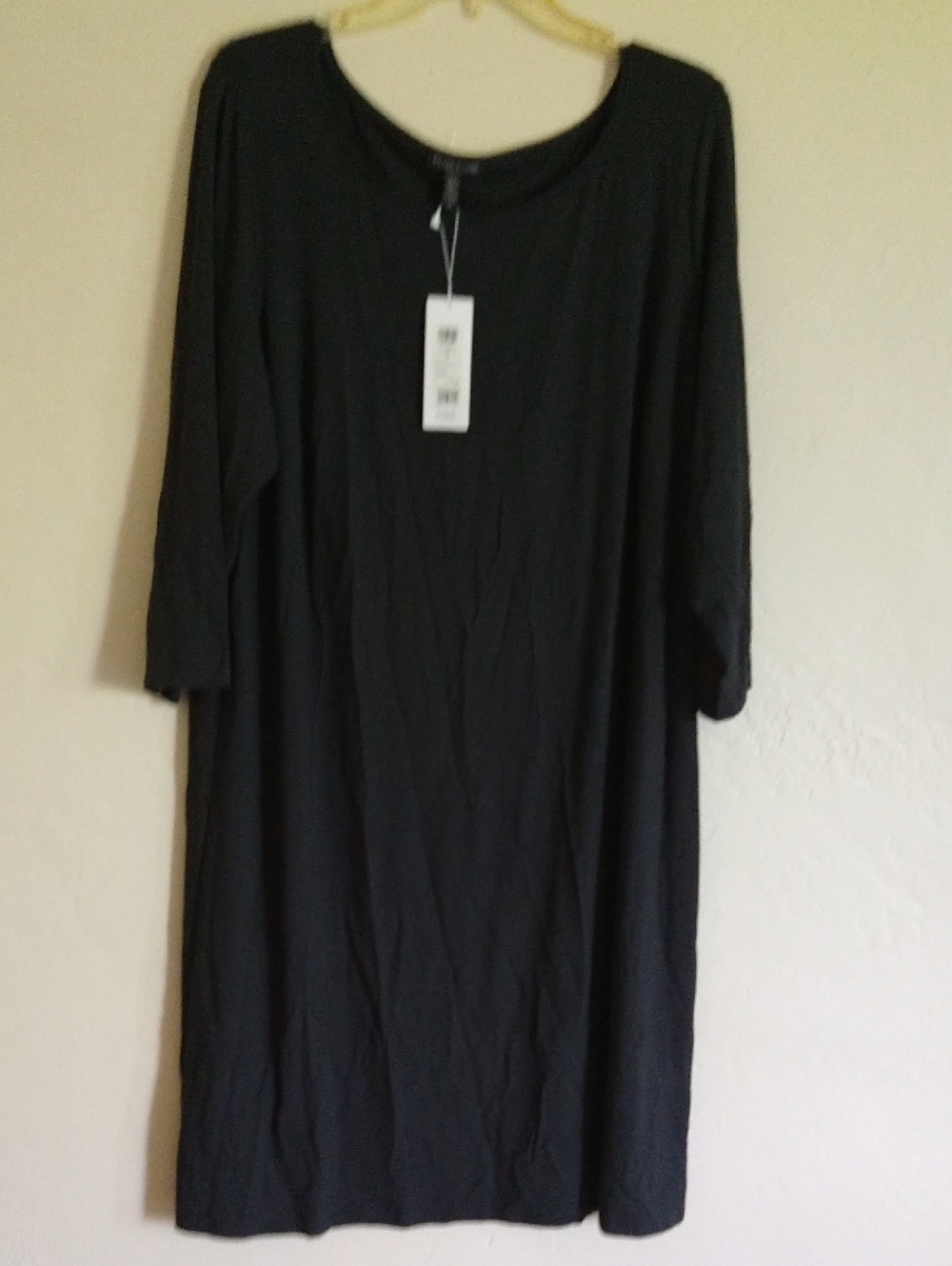 Eileen Fisher Classic Black Women's Dress - Simple Everyday Style Size 1x